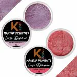 KINDED Pinkish Purple and Carrot Red Powder Loose Shimmer Glitter Eyeshadow for Women - Pack of 2, Each Pack 3 g