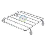 Cosmos Stainless Steel Hot Pan Grid , Hot Pan Holder , Hot Vessel Stand , Kitchen Rack , Dish Rack , Size Square (6x6x1.1 inches) , Pack of 1, Silver (HPGSQ6X1)