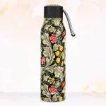 Borosil Aquasoul Slate Water Bottle, Stainless Steel Water Bottles, Double Wall Vacuum Insulated Flask Bottle, 600 ml