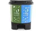 Cello Duo Plastic Step-On Pedal Dustbin for Wet and Dry Waste 35 Liters