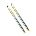 Auteur MUM GC Silver Brass Blue Ink Ball Pen (Pack Of 2)