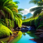 Love Creation A4 Size poster print for creative wall art- tropical-dreams-10435(Non Sticker)