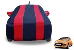 Auto Hub Car Cover Compatible for Hyundai Grand i10 (Model : 2013-2019) with Mirror and Antenna Pocket, Water resistant, Elastic Bottom, Triple Stitched, Wind Proof, Black-Red
