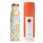 Eb-Everything Beautiful Copper Modern Art Water Bottle With Printed Design - 1 L