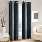 La elite Grey Multishaded Color Room Darkening Polyester Readymade Eyelet Curtains For Door 7 x 4 ft (2 pcs)