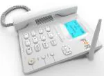 For GSM DUAL SIM F1+FIX White Corded And Cordless Landline Wireless Phone With Answering Machine