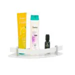 Quistal Acrylic Wall Mount Modern Corner Shelf - 12 X 12 Inch, White, Pack of 1