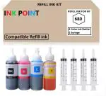 INK POINT Refill Kit Dye HP Cartridge 805, 803, 680, 678, 682, 818, 802, 901, 703 Cyan, Yellow, Magenta and Black Ink Bottle 100 ml pack of 8