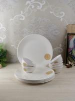 Servewell Golden Leaves 12 Pieces Melamine Dinner Set