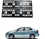 Feelitson Black Car Plastic Number Plate Frame Holder Front & Back For Verna Old