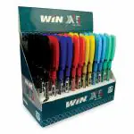 Win X5 Ball Pens | 60 Pcs Pens Combo Dispenser Pack | 50 Blue Ink, 8 Black Ink, 2 Red Ink|Multicoloured Body in 7 Pastel Shades | 0.7 mm Tip for Smooth Flow of Ink | Ergonomic Grip for Comfortable & Smooth Writing | Ideal for School Office & Business Use