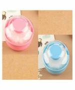Kritiu Baby Powder Puff With Case, Pink and Blue (Pack Of 2)