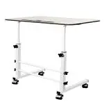 KIVA Smart Multi-Purpose Laptop Table Matte / Wood Portable Laptop Table  (Finish Color -White, Pre Assembled)