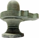 athizay Stone Shivling Statue Made up of Gorara Stone Handcrafted Shiva Lingam Available in Black and Grey in Different Sizes (9.8 CM)
