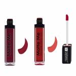 Krayons Matte Me Ultra Smooth Matte Liquid Lip Color Mask Proof Longlasting 5ml Each Combo (Pack of 2) Majestic Maroon Hyper Orange