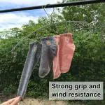 UrbanWare Stainless Steel Foldable Portable Hanging Dryer Clothes Drying Hanger Rack for Drying Socks, Underwears, Baby Clothes, Hats, Gloves etc with 10 Clips Hook