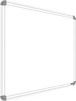 YAJNAS Non-Magnetic Double Sided Both Side Writing one Side White Marker and Reverse Side Chalk Board Surface White board (60.96 cm x 60.96 cm)