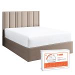 SGI Bedding Flat Bed Sheet with 2 Pillow Covers 800 Thread Count 100% Egyptian Cotton Bedsheet Single 800 TC Size White Comfortable & Durable Sheet