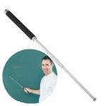 CABTY Foldable-Stick-For-Self-Defence | Telescopic Handheld Flagpoles | Stainless Steel Extendable Portable Flag Pole for Tour Guides Teacher Pointer | Self Defence For Men & Women, Kids Black, Old Person | Foldable Stick For Walking, Dogs Safety