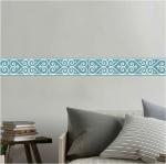 Asian Paints EzyCR8 Self Adhesive Teal Symmetry wall borders