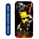 Voleano back cover for Apple Iphone 12,Iphone 12Pro, Bart, Simpson, Adidas, Yeezy, Black