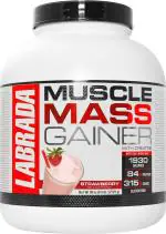 Labrada Nutrition Strawberry Muscle Mass Gainer Health Supplement with Creatine 6 lbs