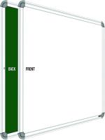 YAJNAS 2x2 feet White Board, One Side White Board Marker and Reverse Side Green Chalk Board Surface,(Pack Of 1) Design Number 21 Green, White board (600 mm x 600 mm)
