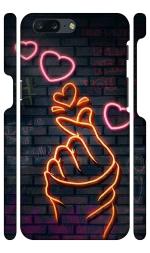 YAPZONE | Designer Back Case Cover for OnePlus 5 / One Plus 5/1+5 | Korean Finger Love |