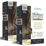 Aequo Organic Dermatologist Recommended Permanent Cream Hair Color Kit 5N Truffle Light Brown 160ml (pack of 2)
