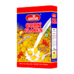 Ahaar Cornflakes 475g High Fibre & 99% Fat Free | Deliciously Crunchy Breakfast Cereal