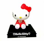 Mapache Bobble Head Carton Head Phone Holder Bracket Car Dashboard Decoration Model Toys (Hello Kitty)