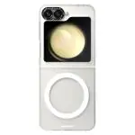 Star Craftune YOUNGKIT for Samsung Galaxy Z Flip6 Case, Compatible with MagSafe, Miltary Shockproof Hard Translucent Matte Back Cover & Soft Bumper Magnetic Phone Case for Galaxy Z Flip 6 - White