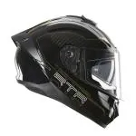 TVS Racing Hurricane Series Full Face Dual Visor Helmet for Men | Premium Bike Helmets with ABS Shell, UV Paint | Quick Release System | Aerodynamic Design | ECE, DOT & ISI Certified (White & Yellow/XXL)