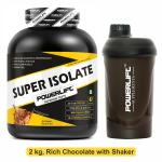 PowerLift Super isolate with Shaker, 26g protein & Digestive Enzymes (2 kg, Chocolate)