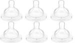 Set of 6 Baby Nipples with Fast Flow for Steel Feeding Bottles by Teeny Weeny