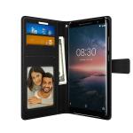 Foso Nokia 8 Sirocco Black Leather Magnetic Back Cover 19.56 x 11.94 x 2.79 cm