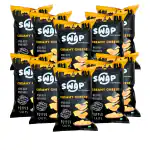 SWAP Popped Potato Chips I Healthy Snacks I No Artificial Additives l Creamy Cheese l 60% Less Fat l Not Baked, Not Fried l No Cholesterol l Pack of 10 ( 25gm x 10 ).