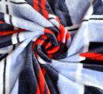 Prozone Collection Rishta Velvet Warm Winter Flannel Elastic Fitted Bedsheets for Double Bed King Size 72 x 78 x 8 inches with 2 Pillow Covers,Red | Blue