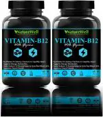 Naturewell Organic B Complex Vitamins B12 And Biotin For Hair And Energy, 60 Capsules Each (Pack Of 2)