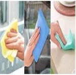 QINPIN All purpose cleaning cloth for Washroom cleaning , Glass Window ,drying hair, car cleaning , Kitchen Super water absorbent cloth 2 Pcs
