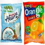Cintu KOKO Heartz - Coconut Candy (BIG Size) - Pack 150 Pieces + Cintu Double Orange Candy (BIG Size) - Pack of 150 Pieces