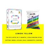 Kadam Skin Friendly Tie Dye Colour, Lemon Yellow 50G, Tie Dye Up To 20 T-Shirts, Cold Water Dyes, Fabric Dye Colors Lemon Yellow Tie Dye Color