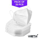 Virth IOS Certified N95 5 Layer Reusable Anti - Pollution , Anti - Virus Breathable Face Mask (PACK OF 20)