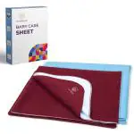 MY ARMOR Baby Dry Sheet/Mattress Protector (Waterproof/Quick Drying/Extra Absorbent/Reusable) - Pack of 2 (Small (50cm x 70cm), Maroon & Sky Blue)