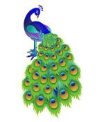 HOMETALES Slender Peacock Design Wall Sticker ( 60 cm x 105 cm )