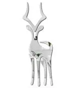 Bikri Kendra - Jungle Deer Silver Mirror Stickers for Wall, Acrylic Mirror, Wall Mirror, 3D Stickers, Wall Stickers for Room Hall Home and Office