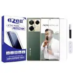 eZell INFINIX NOTE 40 PRO 5G UV Tempered Glass by Ctel, Ultra-thin Full 3D Curved Edge Touch Responsive and Fingerprint unlock (Transparent) with dry and wet wipes