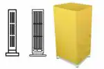 The Furnishing Tree Polyester Croma 29 L Tower Air Cooler Cover Yellow