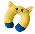 Pseudo Baby Soft Neck Supporting Pillow for Head Shaping Baby (0-18 Month) Yellow pack of 1