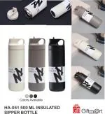 GM GIFTMART Stainless Steel Insulated Sipper Water Bottle for Adults and Kids 500ML